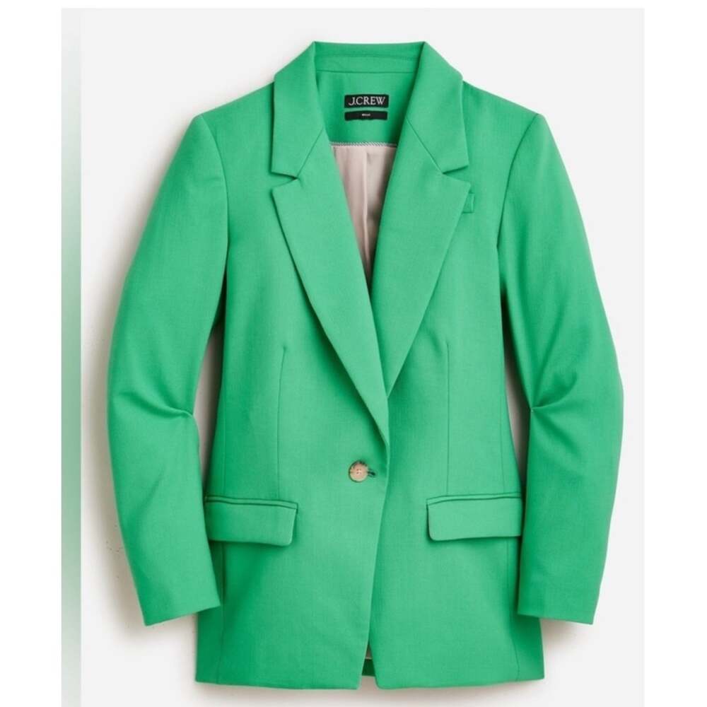 J.Crew Willa Blazer Italian City Wool
Blend Summer Green Size 12 Office Career